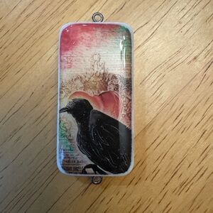 Handmaid  domino  Artistic Pendant with Crow Design